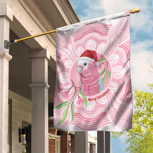 Funny Pink Galah Australia Christmas Garden Flag Eucalyptus Blossoms Aboriginal Art - Aussie Hoodie