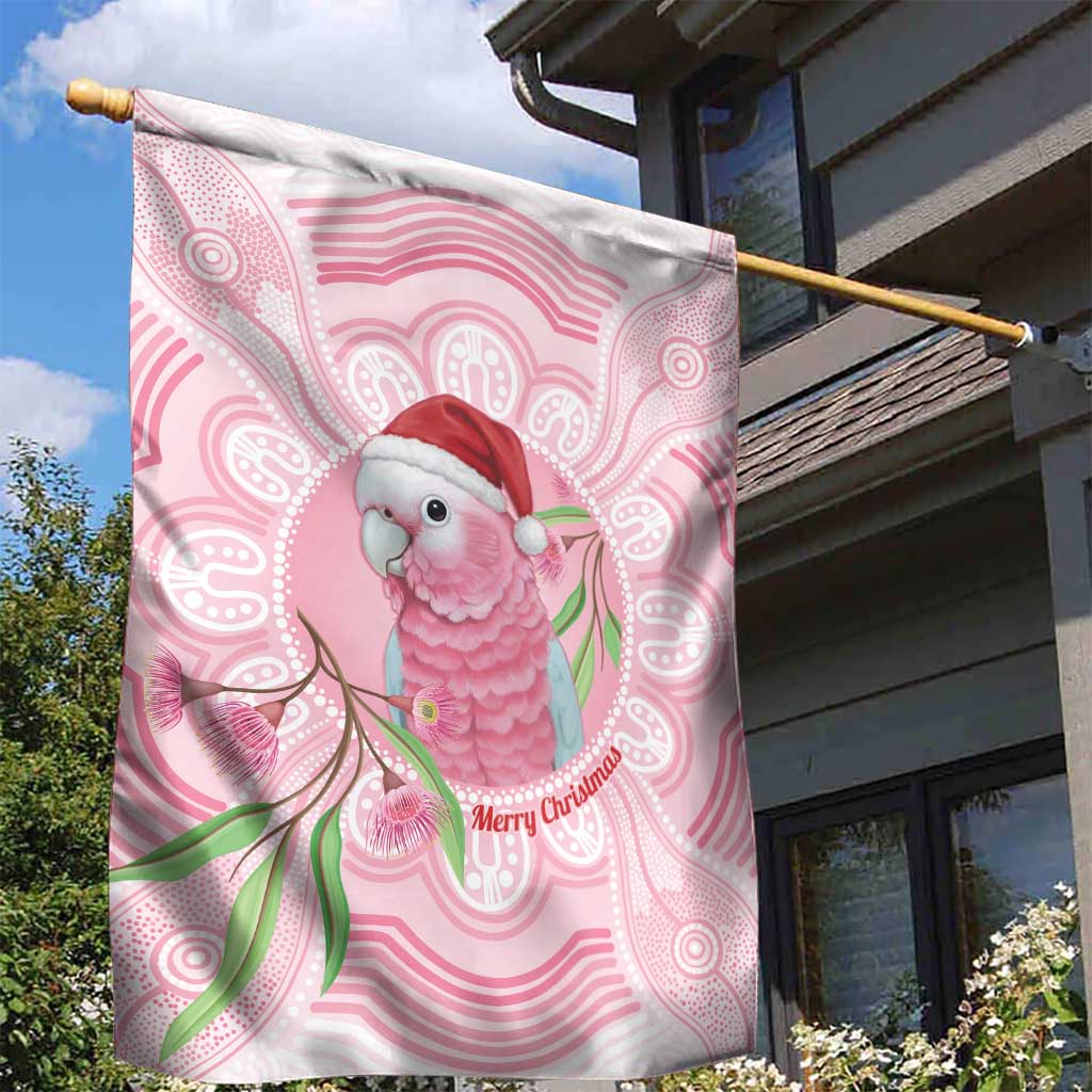 Funny Pink Galah Australia Christmas Garden Flag Eucalyptus Blossoms Aboriginal Art - Aussie Hoodie