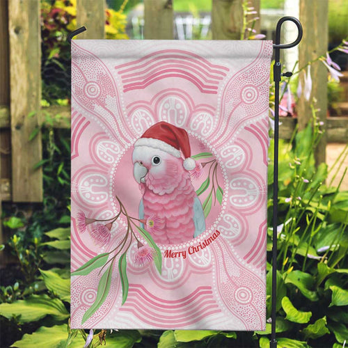Funny Pink Galah Australia Christmas Garden Flag Eucalyptus Blossoms Aboriginal Art - Aussie Hoodie