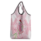 Funny Pink Galah Australia Christmas Grocery Bag Eucalyptus Blossoms Aboriginal Art - Aussie Hoodie