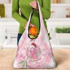 Funny Pink Galah Australia Christmas Grocery Bag Eucalyptus Blossoms Aboriginal Art - Aussie Hoodie
