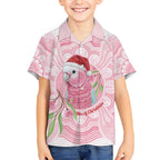 Funny Pink Galah Australia Christmas Hawaiian Shirt Eucalyptus Blossoms Aboriginal Art - Aussie Hoodie