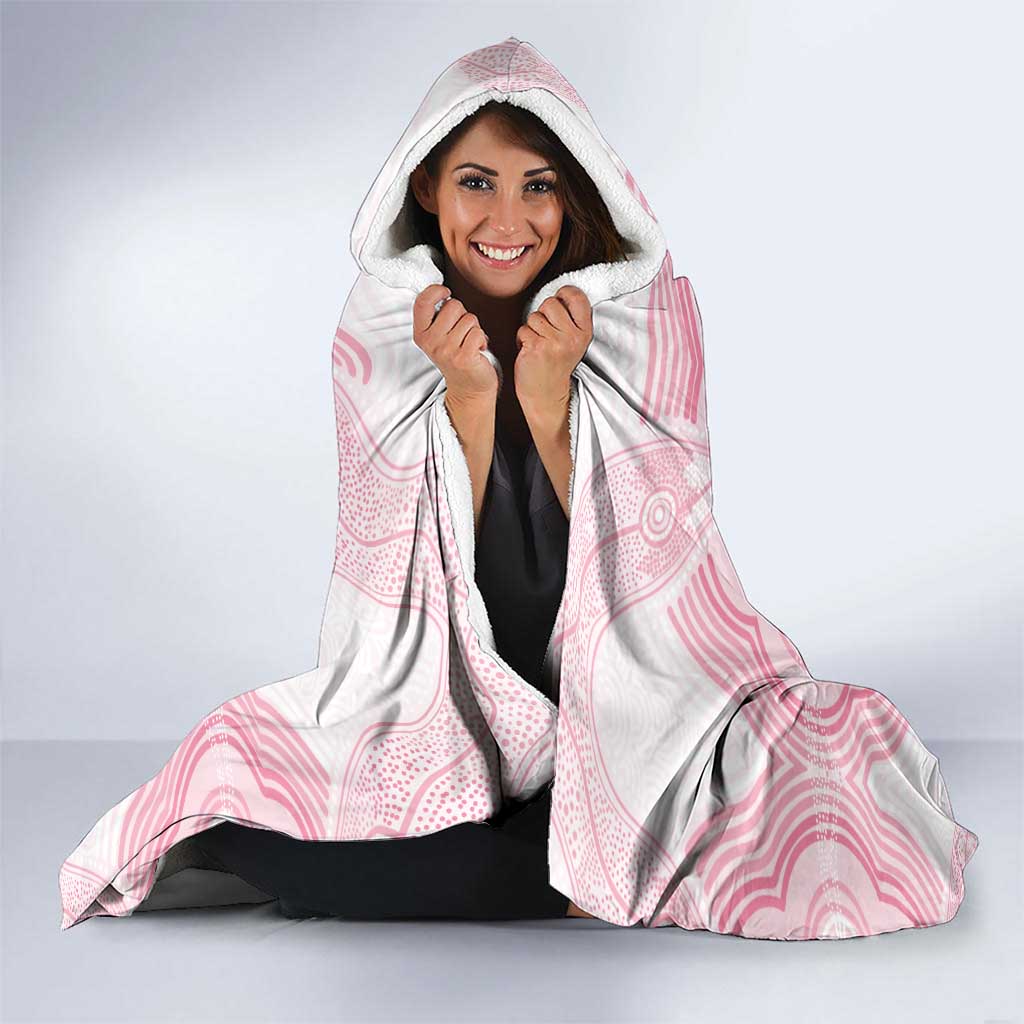 Funny Pink Galah Australia Christmas Hooded Blanket Eucalyptus Blossoms Aboriginal Art - Aussie Hoodie