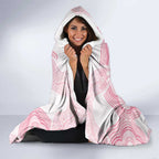 Funny Pink Galah Australia Christmas Hooded Blanket Eucalyptus Blossoms Aboriginal Art - Aussie Hoodie