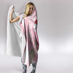Funny Pink Galah Australia Christmas Hooded Blanket Eucalyptus Blossoms Aboriginal Art - Aussie Hoodie