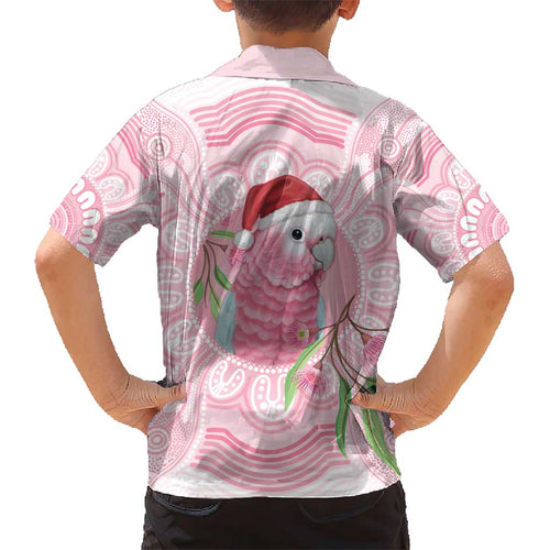 Funny Pink Galah Australia Christmas Kid Hawaiian Shirt Eucalyptus Blossoms Aboriginal Art - Aussie Hoodie