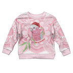 Funny Pink Galah Australia Christmas Kid Ugly Christmas Sweater Eucalyptus Blossoms Aboriginal Art - Aussie Hoodie
