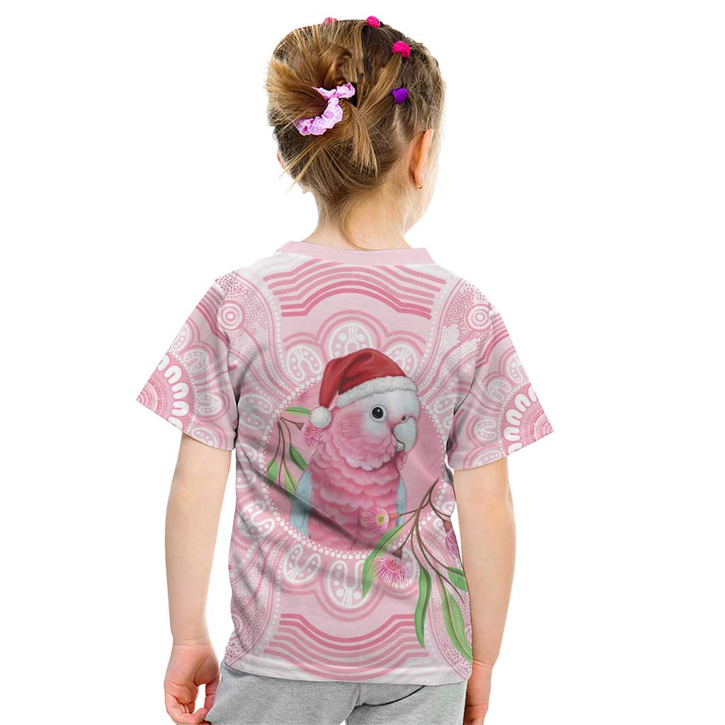 Funny Pink Galah Australia Christmas Kid T Shirt Eucalyptus Blossoms Aboriginal Art - Aussie Hoodie