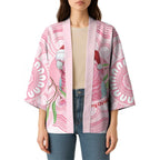 Funny Pink Galah Australia Christmas Kimono Eucalyptus Blossoms Aboriginal Art - Aussie Hoodie