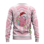 Funny Pink Galah Australia Christmas Ugly Christmas Sweater Eucalyptus Blossoms Aboriginal Art - Aussie Hoodie