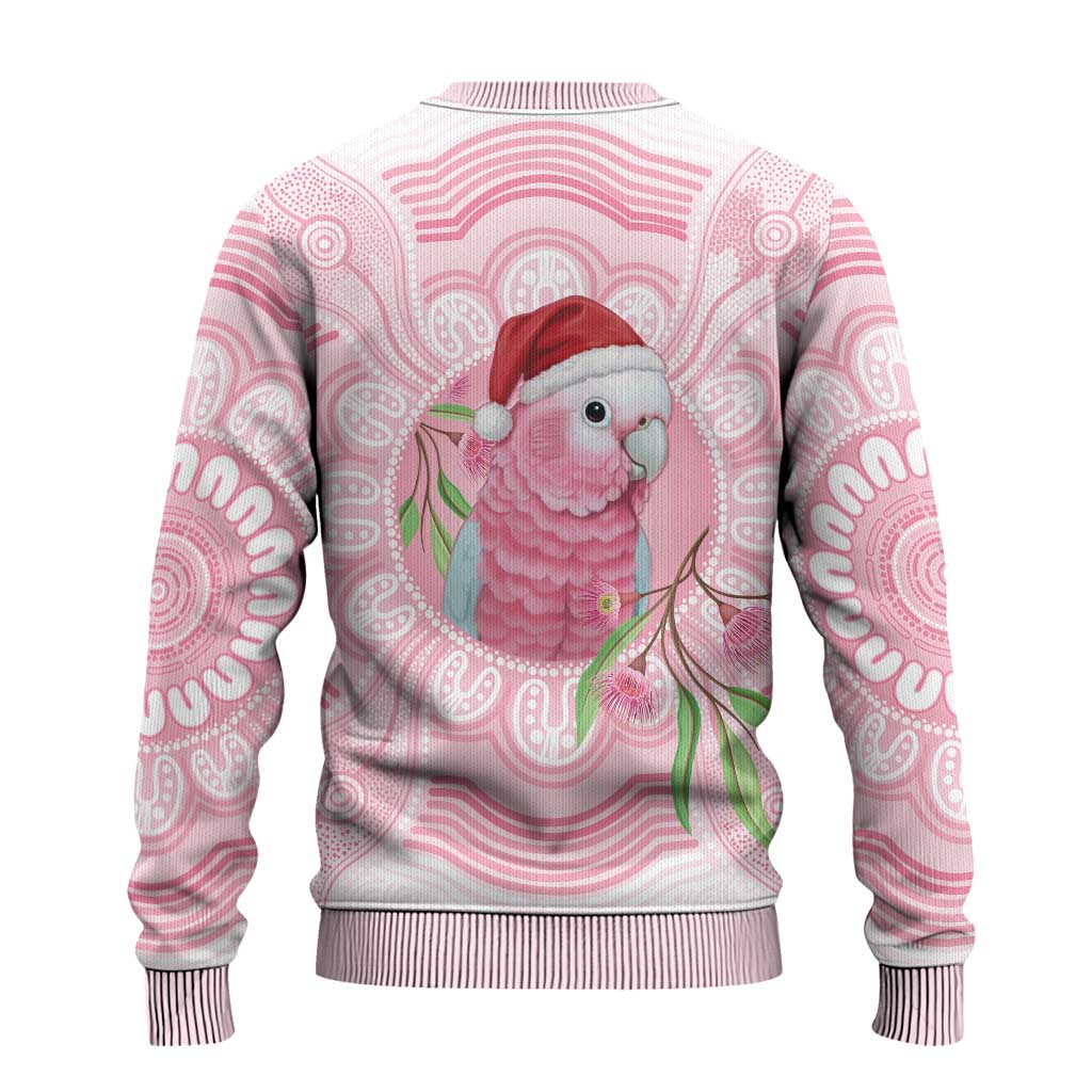 Funny Pink Galah Australia Christmas Ugly Christmas Sweater Eucalyptus Blossoms Aboriginal Art - Aussie Hoodie