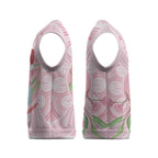 Funny Pink Galah Australia Christmas Knitted V-Neck Vest Eucalyptus Blossoms Aboriginal Art - Aussie Hoodie