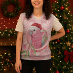 Funny Pink Galah Australia Christmas Knitted V-Neck Vest Eucalyptus Blossoms Aboriginal Art - Aussie Hoodie