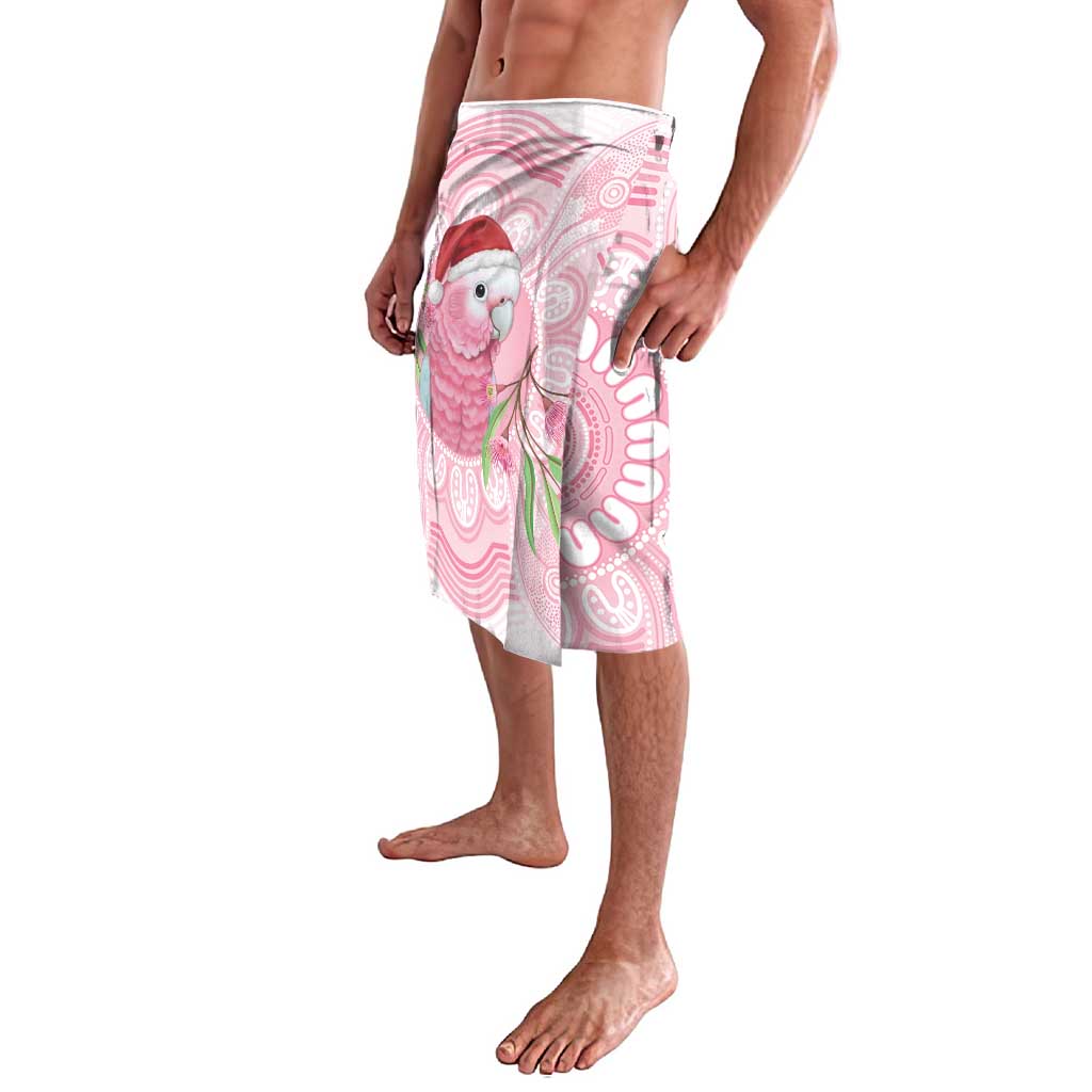 Funny Pink Galah Australia Christmas Lavalava Eucalyptus Blossoms Aboriginal Art - Aussie Hoodie