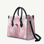Funny Pink Galah Australia Christmas Leather Bag Eucalyptus Blossoms Aboriginal Art - Aussie Hoodie
