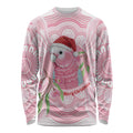 Funny Pink Galah Australia Christmas Long Sleeve Shirt Eucalyptus Blossoms Aboriginal Art - Aussie Hoodie