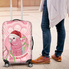 Funny Pink Galah Australia Christmas Luggage Cover Eucalyptus Blossoms Aboriginal Art - Aussie Hoodie