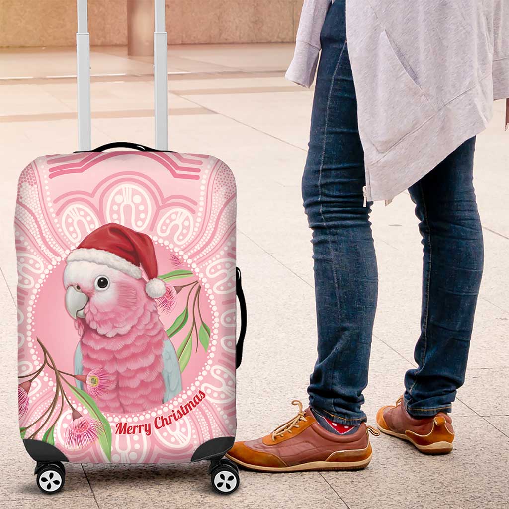 Funny Pink Galah Australia Christmas Luggage Cover Eucalyptus Blossoms Aboriginal Art - Aussie Hoodie