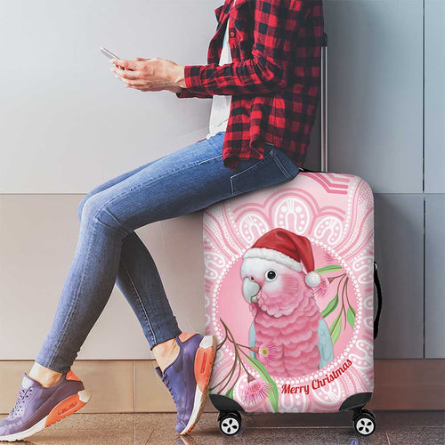 Funny Pink Galah Australia Christmas Luggage Cover Eucalyptus Blossoms Aboriginal Art - Aussie Hoodie