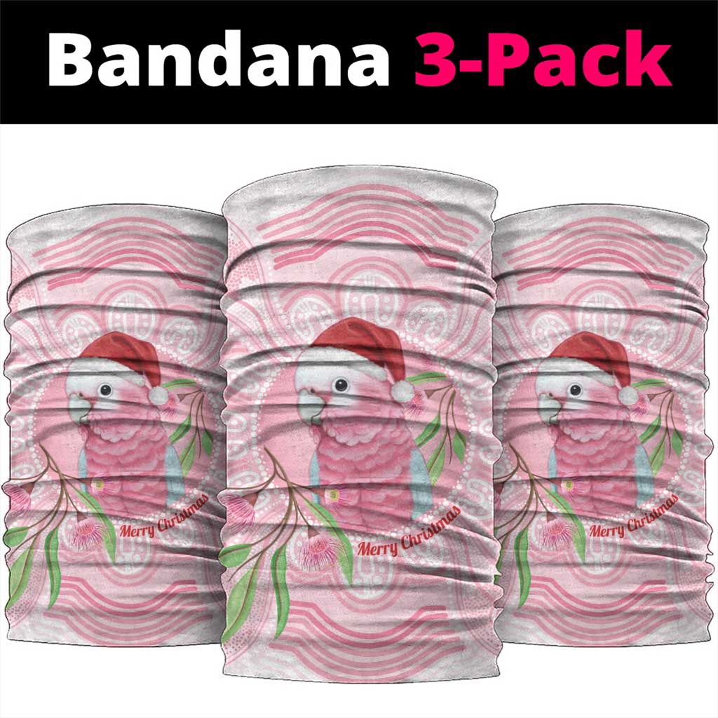 Funny Pink Galah Australia Christmas Neck Gaiter Eucalyptus Blossoms Aboriginal Art - Aussie Hoodie
