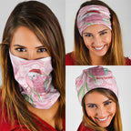Funny Pink Galah Australia Christmas Neck Gaiter Eucalyptus Blossoms Aboriginal Art - Aussie Hoodie