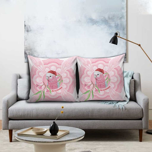 Funny Pink Galah Australia Christmas Pillow Cover Eucalyptus Blossoms Aboriginal Art - Aussie Hoodie