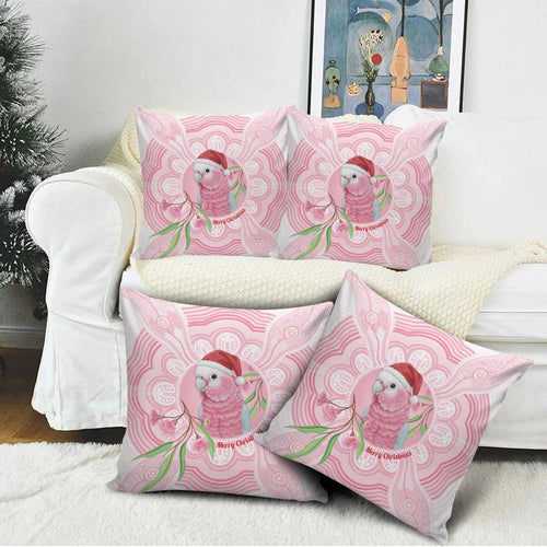 Funny Pink Galah Australia Christmas Pillow Cover Eucalyptus Blossoms Aboriginal Art - Aussie Hoodie