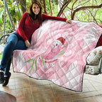 Funny Pink Galah Australia Christmas Quilt Eucalyptus Blossoms Aboriginal Art - Aussie Hoodie