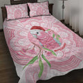 Funny Pink Galah Australia Christmas Quilt Bed Set Eucalyptus Blossoms Aboriginal Art - Aussie Hoodie