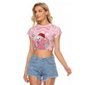 Funny Pink Galah Australia Christmas Raglan Cropped T Shirt Eucalyptus Blossoms Aboriginal Art - Aussie Hoodie