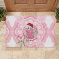 Funny Pink Galah Australia Christmas Rubber Doormat Eucalyptus Blossoms Aboriginal Art - Aussie Hoodie