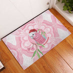 Funny Pink Galah Australia Christmas Rubber Doormat Eucalyptus Blossoms Aboriginal Art - Aussie Hoodie