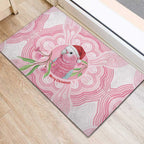 Funny Pink Galah Australia Christmas Rubber Doormat Eucalyptus Blossoms Aboriginal Art - Aussie Hoodie