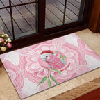 Funny Pink Galah Australia Christmas Rubber Doormat Eucalyptus Blossoms Aboriginal Art - Aussie Hoodie