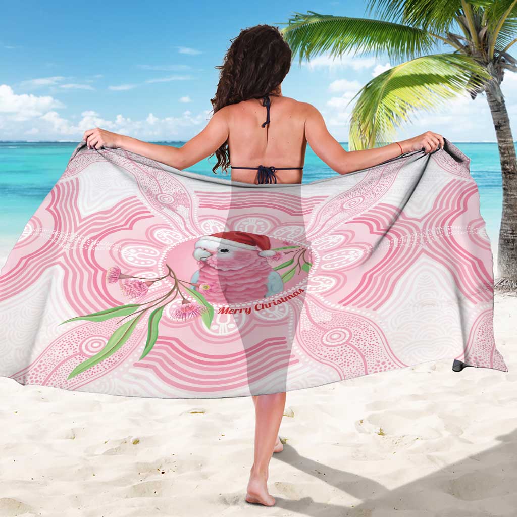 Funny Pink Galah Australia Christmas Sarong Eucalyptus Blossoms Aboriginal Art - Aussie Hoodie