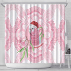 Funny Pink Galah Australia Christmas Shower Curtain Eucalyptus Blossoms Aboriginal Art - Aussie Hoodie