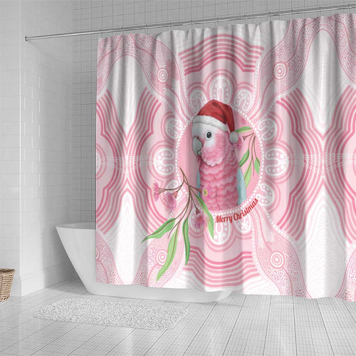 Funny Pink Galah Australia Christmas Shower Curtain Eucalyptus Blossoms Aboriginal Art - Aussie Hoodie