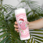 Funny Pink Galah Australia Christmas Skinny Tumbler Eucalyptus Blossoms Aboriginal Art - Aussie Hoodie