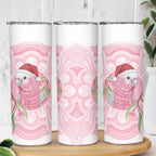 Funny Pink Galah Australia Christmas Skinny Tumbler Eucalyptus Blossoms Aboriginal Art - Aussie Hoodie