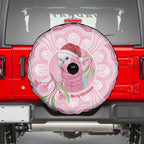 Funny Pink Galah Australia Christmas Spare Tire Cover Eucalyptus Blossoms Aboriginal Art - Aussie Hoodie
