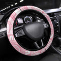 Funny Pink Galah Australia Christmas Steering Wheel Cover Eucalyptus Blossoms Aboriginal Art - Aussie Hoodie