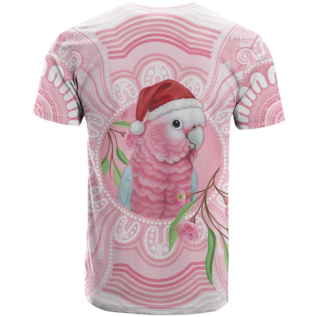 Funny Pink Galah Australia Christmas T Shirt Eucalyptus Blossoms Aboriginal Art - Aussie Hoodie
