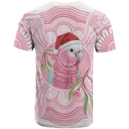 Funny Pink Galah Australia Christmas T Shirt Eucalyptus Blossoms Aboriginal Art - Aussie Hoodie