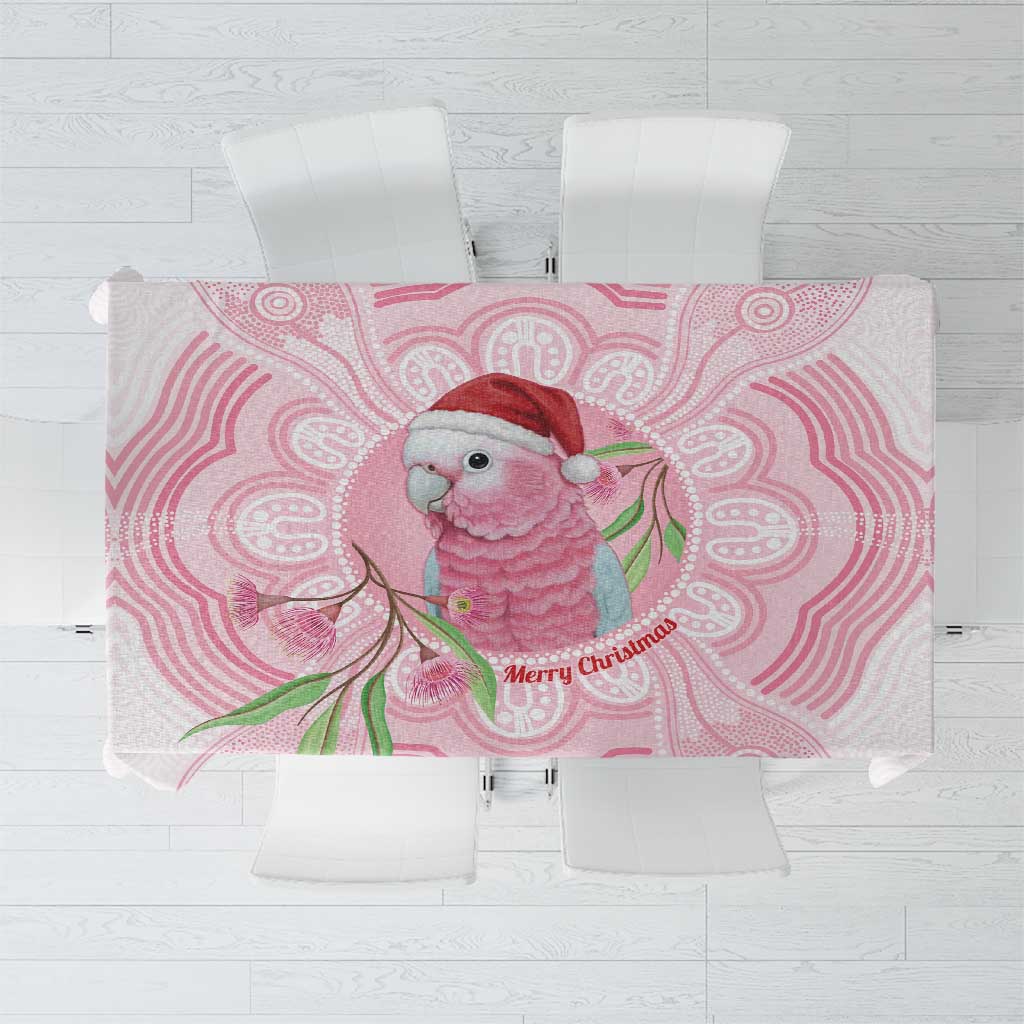 Funny Pink Galah Australia Christmas Tablecloth Eucalyptus Blossoms Aboriginal Art - Aussie Hoodie