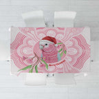 Funny Pink Galah Australia Christmas Tablecloth Eucalyptus Blossoms Aboriginal Art - Aussie Hoodie