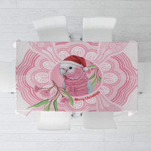Funny Pink Galah Australia Christmas Tablecloth Eucalyptus Blossoms Aboriginal Art - Aussie Hoodie