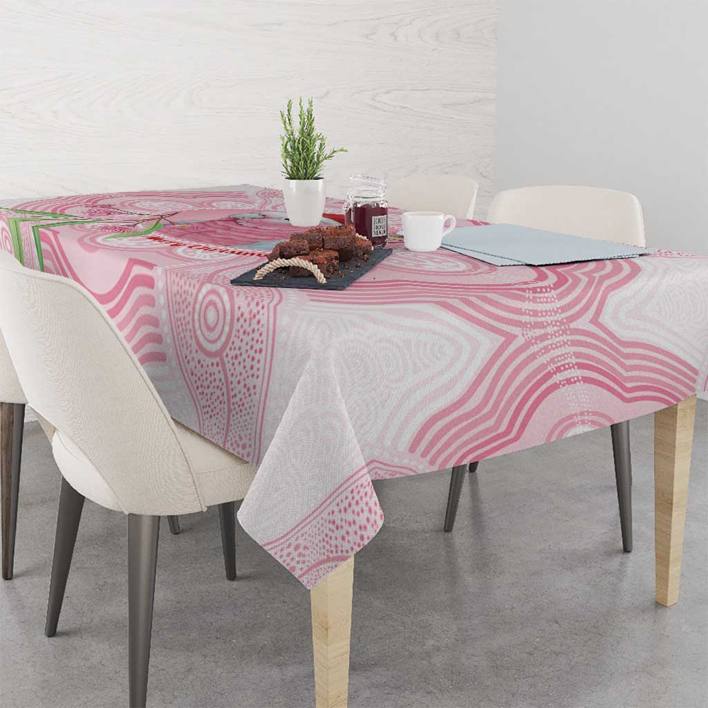 Funny Pink Galah Australia Christmas Tablecloth Eucalyptus Blossoms Aboriginal Art - Aussie Hoodie