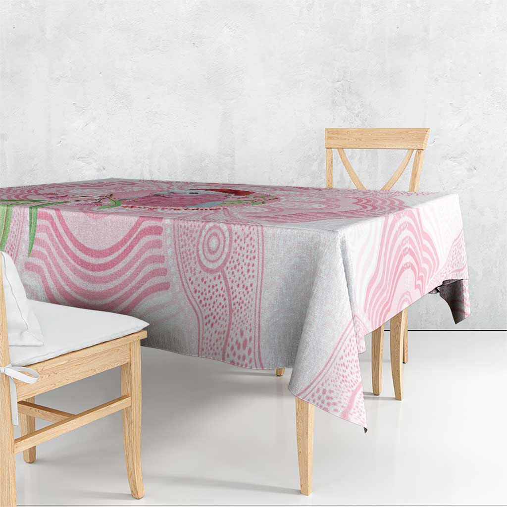 Funny Pink Galah Australia Christmas Tablecloth Eucalyptus Blossoms Aboriginal Art - Aussie Hoodie
