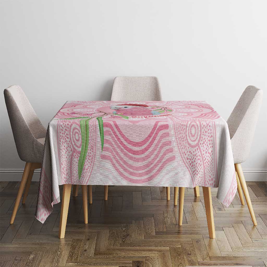 Funny Pink Galah Australia Christmas Tablecloth Eucalyptus Blossoms Aboriginal Art - Aussie Hoodie