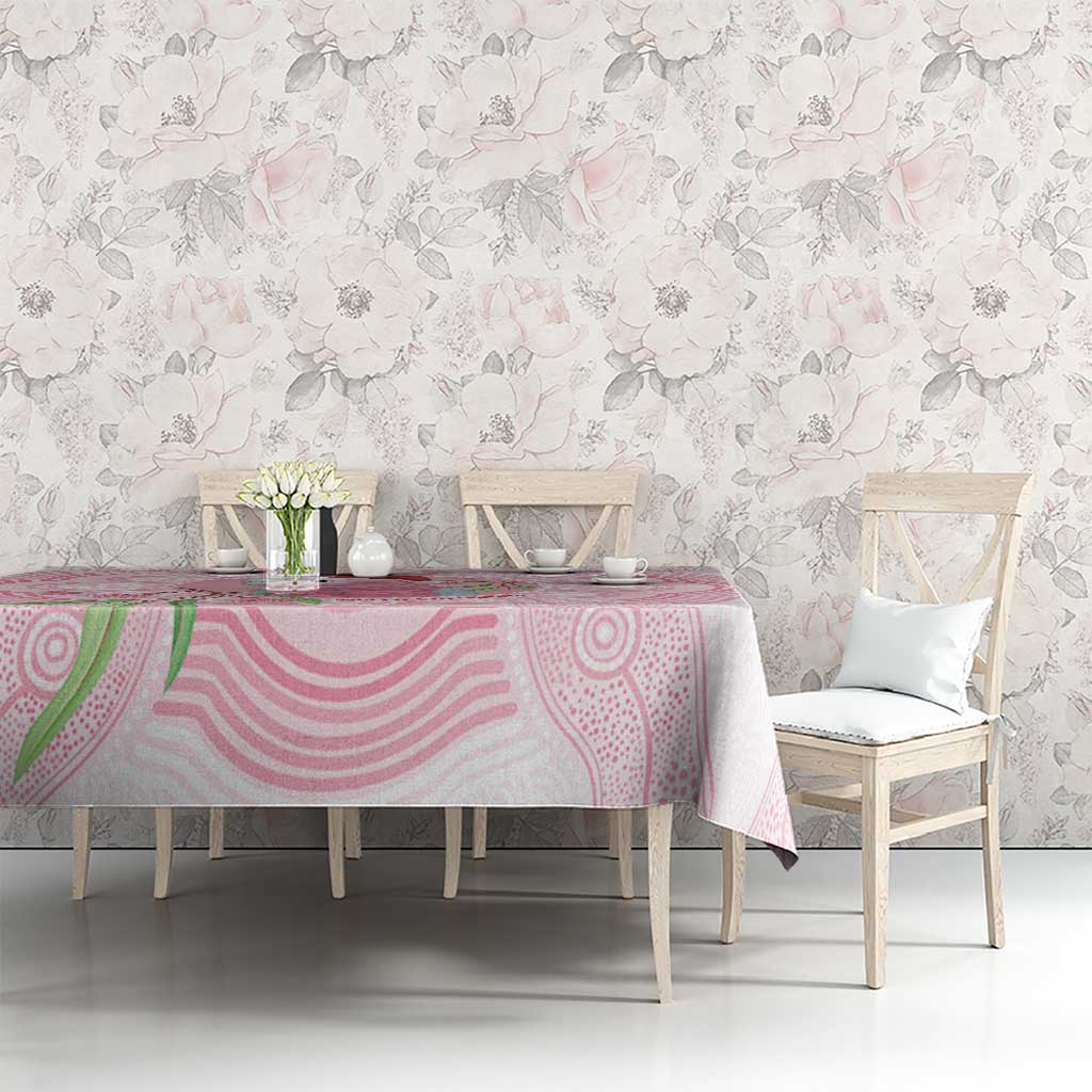 Funny Pink Galah Australia Christmas Tablecloth Eucalyptus Blossoms Aboriginal Art - Aussie Hoodie